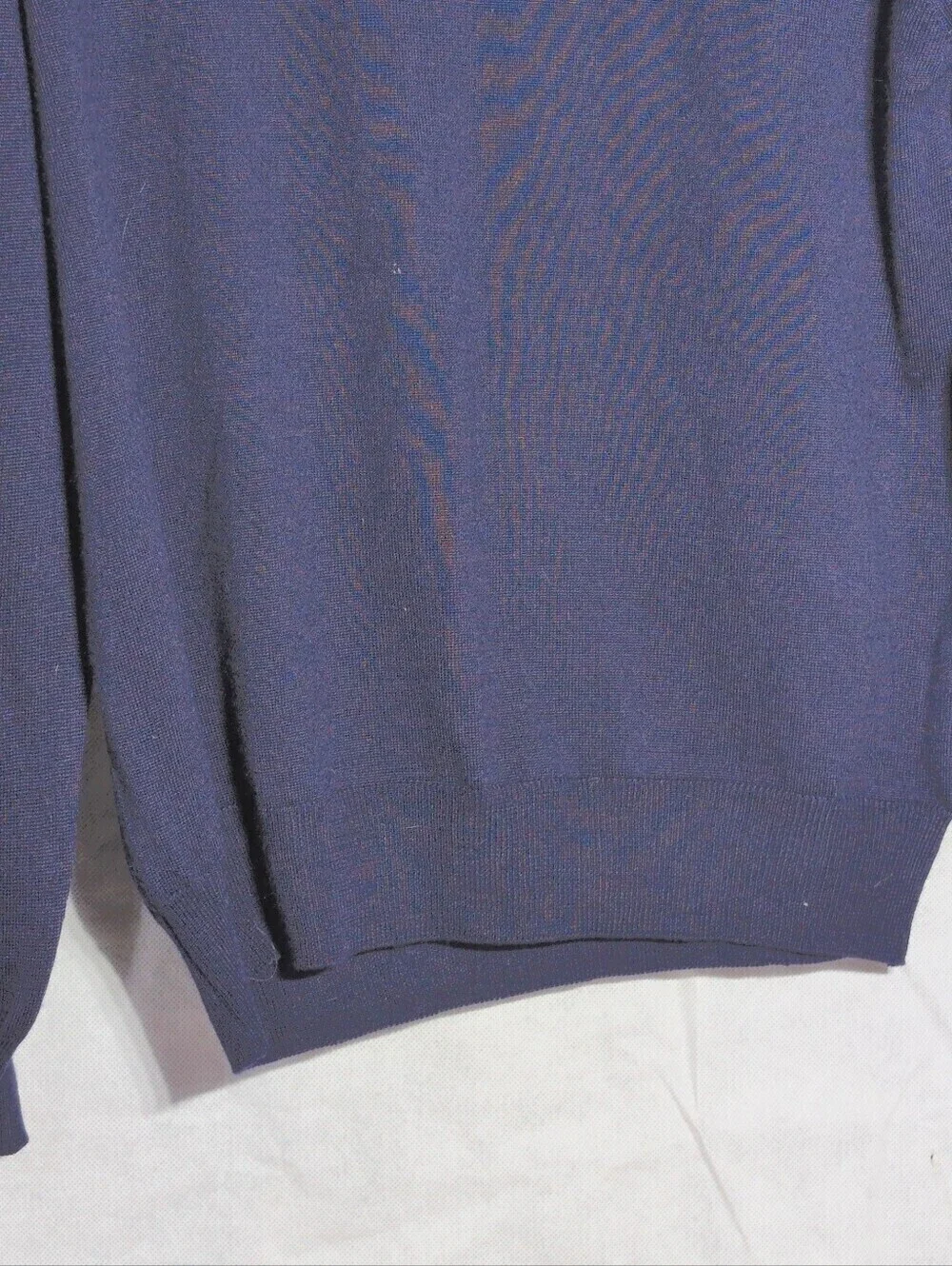 LCN by Alcione L Merino Wool Blend Men's Navy Mock Neck Sweater